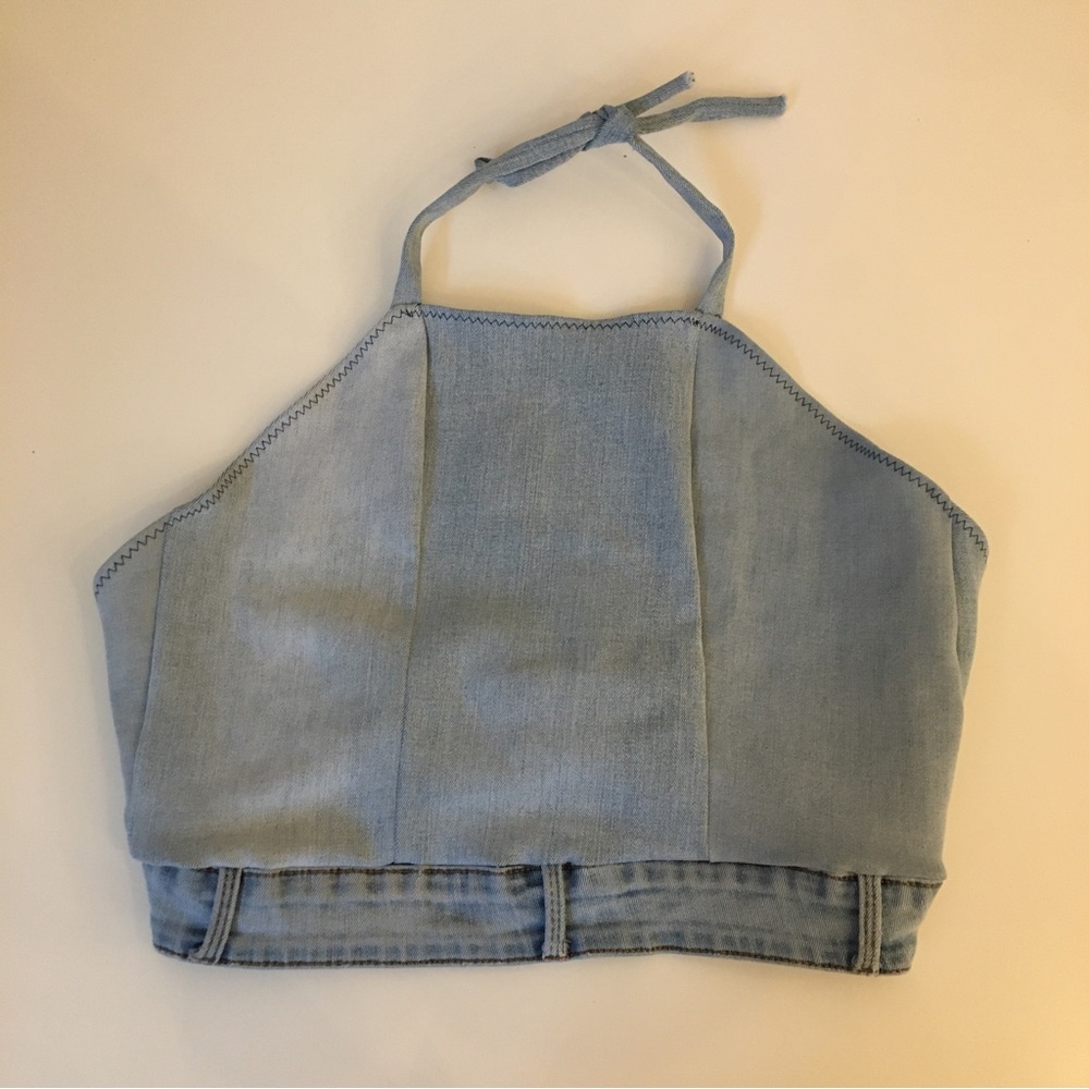 Jean backless top